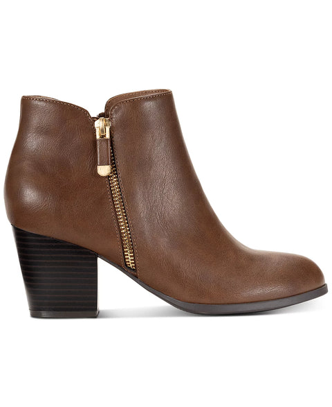 Style & Co Women's Cognac Smooth Masrinaa Ankle Booties | Style & Co In Lebanon