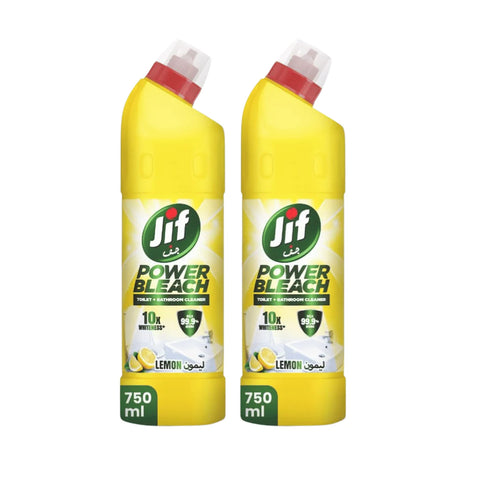 Jif Power Bleach Bathroom Cleaner Lemon Breeze 750ml x2 (20% OFF) | Jif In Lebanon