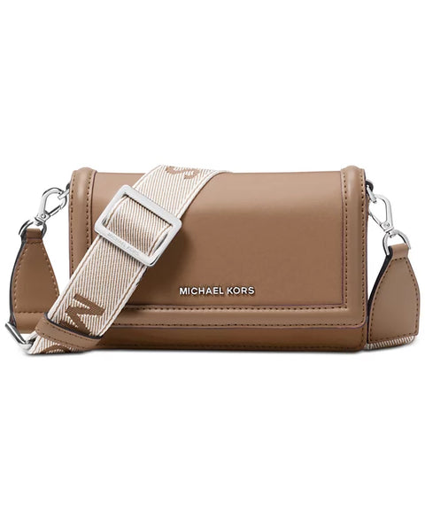 Michael Kors Women's Brown Mini Nylon Logo Cross Body with Webbing Strap |Michael Kors In Lebanon