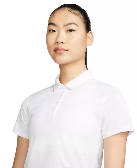 Nike Women's White Dri-FIT Victory Short-Sleeve Golf Polo Shirt | Nike In Lebanon