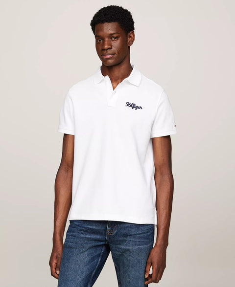 Tommy Hilfiger Men's White Regular-Fit Hilfiger Stitch Logo Polo Shirt | Tommy Hilfiger in Lebanon
