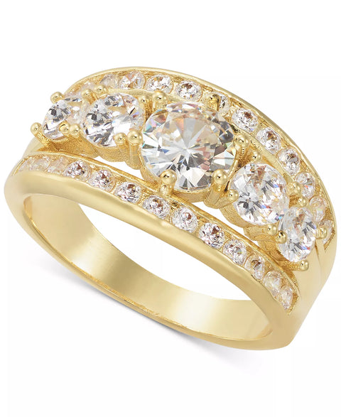 Charter Club Women's Gold-Tone Cubic Zirconia Triple-Row Ring| Charter Club In Lebanon