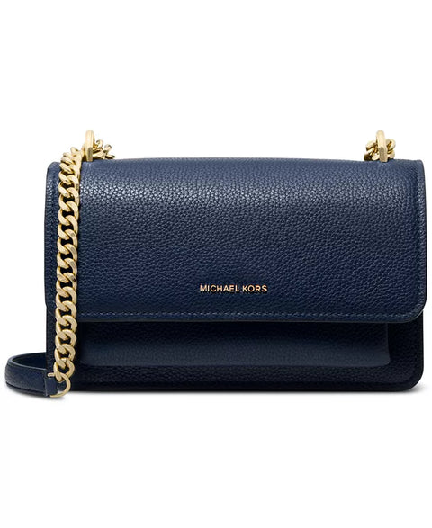 Michael Kors Women's Navy Small Leather Chain Convertible Crossbody Bag | Michael Kors In Lebanon