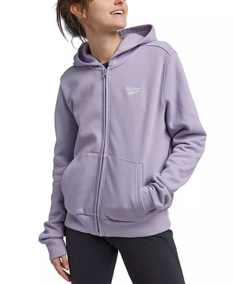 Reebok Women's Light Purple Identity Small Logo Full Zip Jacket | Reebok In Lebanon