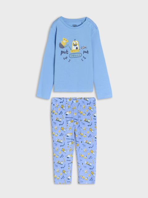 Sinsay Baby Boy's Blue Printed Pajama Set 2pcs | Sinsay In Lebanon