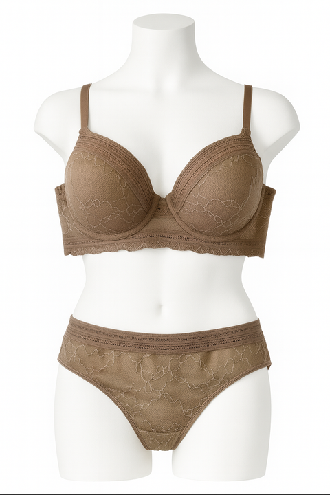 Demar Women's Blonde Allover 2 Piece Lingerie Set | Demar In Lebanon