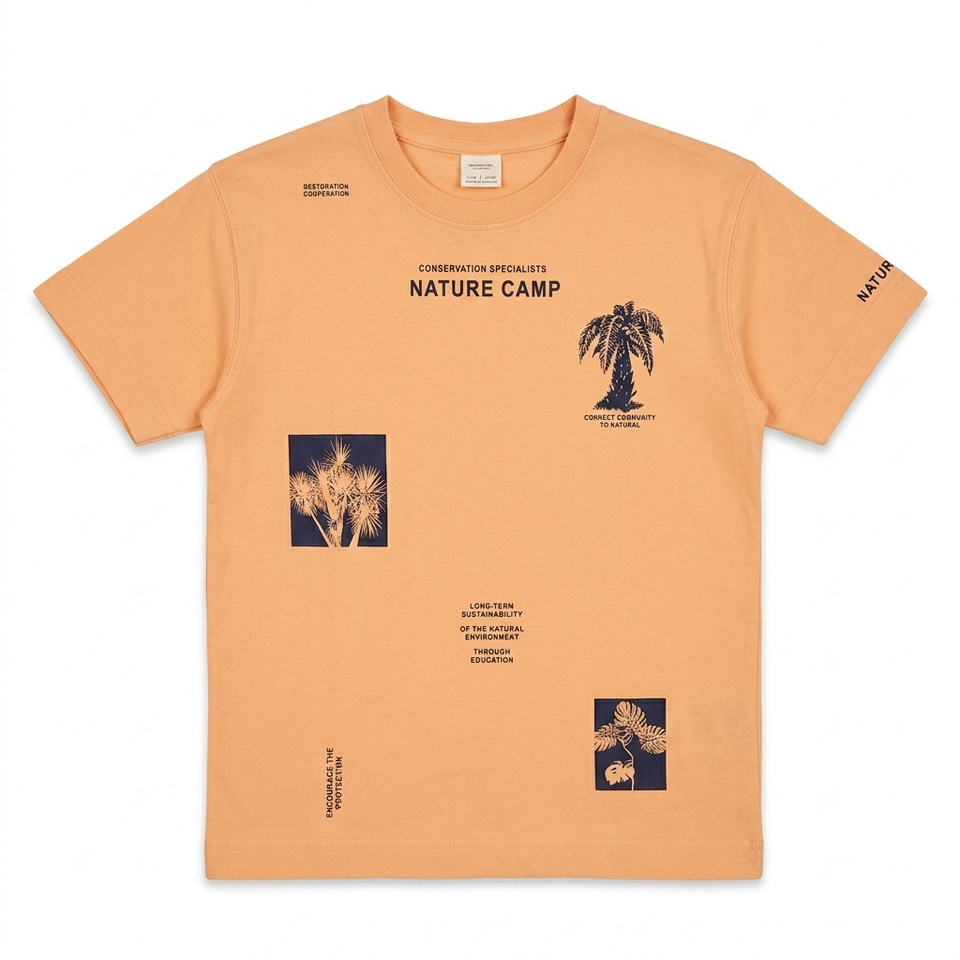 Zara Boy's Peach Printed T-Shirts | Zara In Lebanon