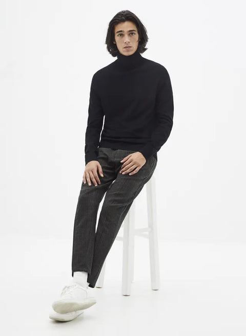 Celio Men's Black Feroll Turtleneck Blouse | Celio In Lebanon