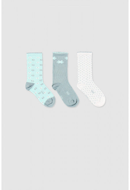 Boboli Girl's Multicolor Socks Set Of 3 |Boboli in Lebanon