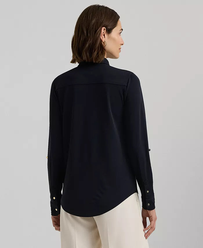 Lauren Ralph Lauren Women's Navy Plus Size Utility Shirt | Lauren Ralph Lauren In Lebanon