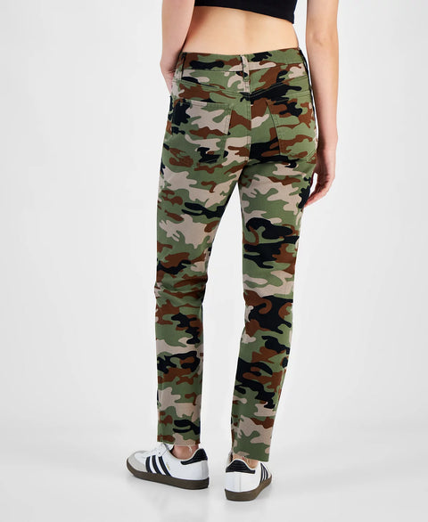 Tinseltown Women's Desert Camo Slim-Fit High-Rise Straight-Leg Jeans | Tinseltown In Lebanon