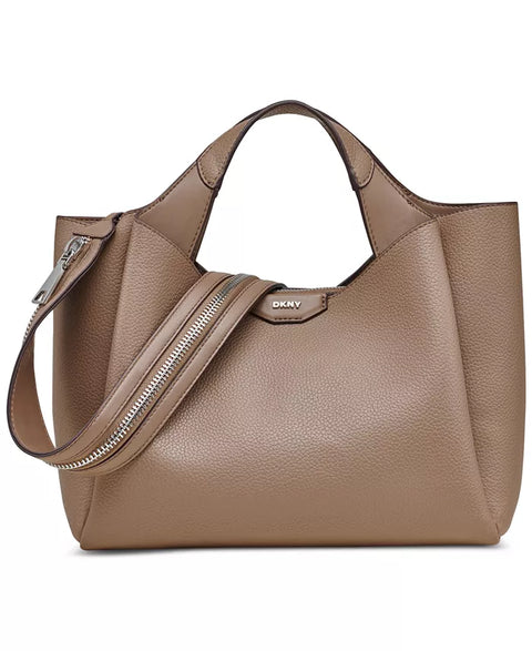 DKNY Women's Brown Leather Willa Satchel Hand Bag | DKNY In Lebanon