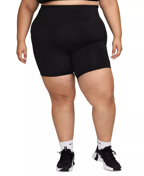 Nike  Women's Black Plus Size One High-Waisted 8" Biker Shorts |  Nike  in Lebanon