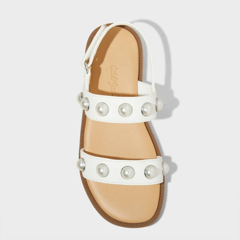 Cat & Jack Girl's White Toddler Selene Pearl Sandal's  |  Cat & Jack in Lebanon