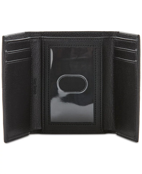 Perry Ellis Portfolio Men's Black Slim Faux-Leather Trifold Wallet | Perry Ellis Portfolio In Lebanon