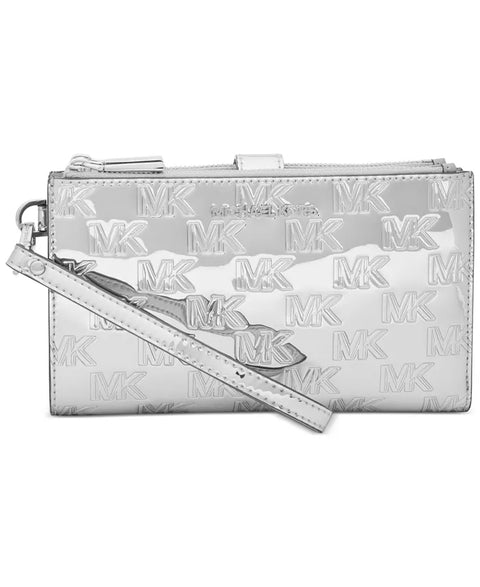 Michael Kors Women's Silver Jet Set Double Zip Wallet | Michael Kors In Lebanon