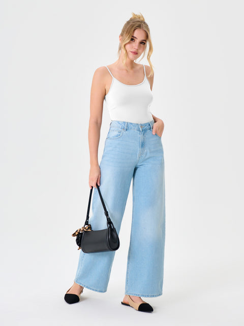 Sinsay Women's Off White Solid Tank Top   | Sinsay in Lebanon