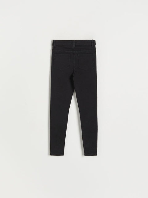 Black leggings on a white background