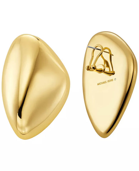 Michael Kors Women's Gold Brass Pebble Statement Earrings | Michael Kors In Lebanon