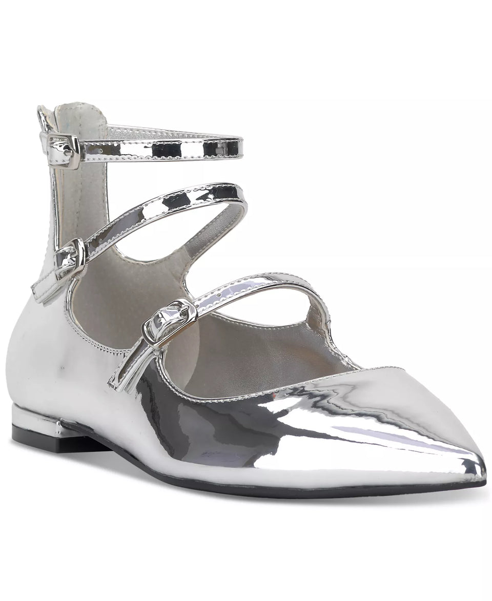 I.N.C. International Concepts Women's Silver Valan Triple-Strapped Flats | I.N.C. International Concepts In Lebanon