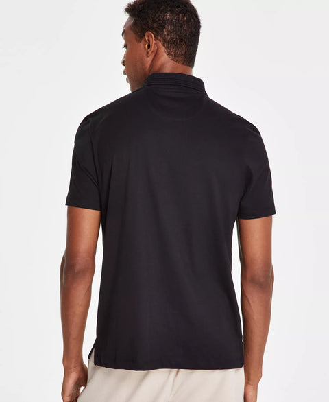 Alfani Men's Black Regular Fit Mercerized Polo Neck T-Shirt | Alfani In Lebanon