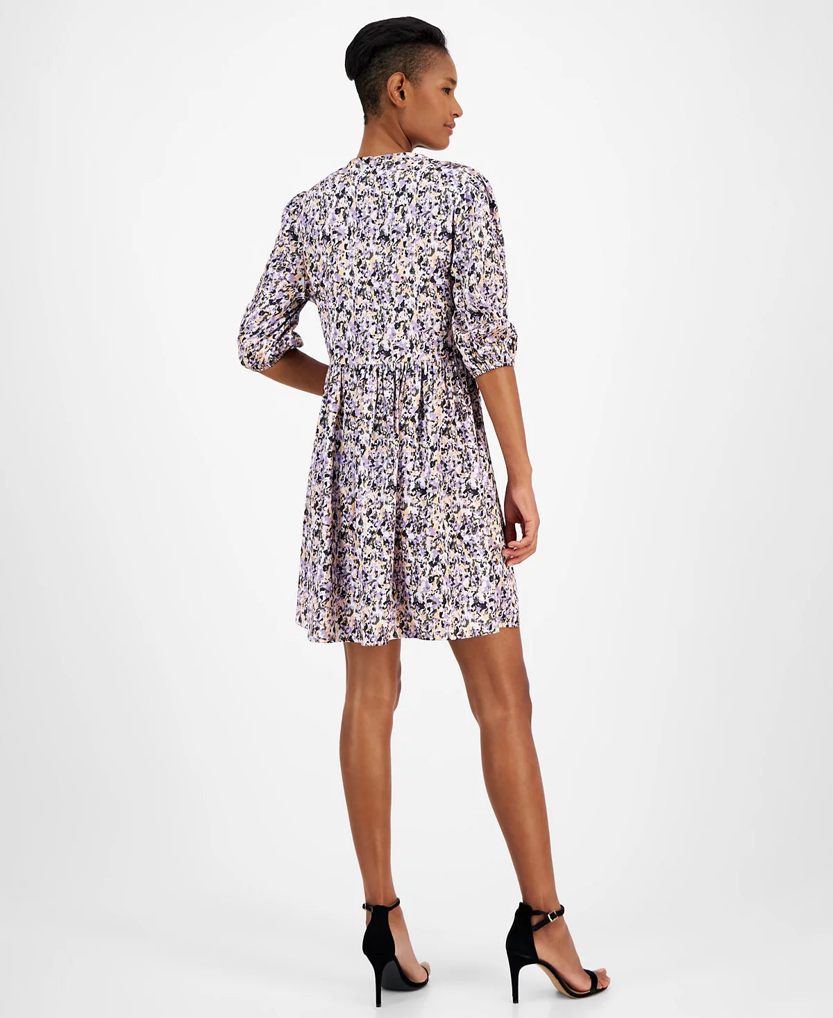 Boss Orange Women's Multicolor Dorena Printed Tie-Neck A-Line Dress | Boss Orange In Lebanon