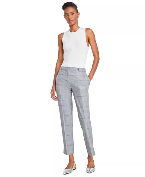 Boss Orange Women's Grey  Tachy Slim-Fit Tapered Trousers |   Boss Orange in Lebanon