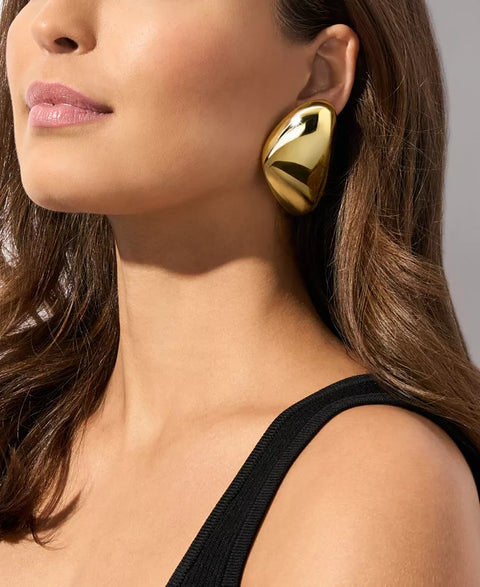 Michael Kors Women's Gold Brass Pebble Statement Earrings | Michael Kors In Lebanon