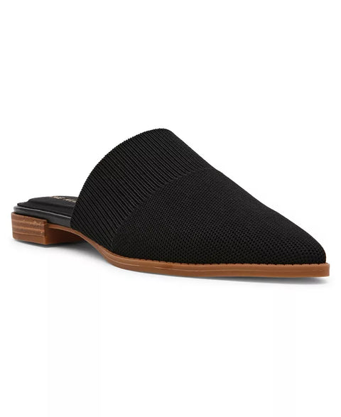 Anne Klein Women's Black Vassar Pointed Toe Knit Mules Slippers | Anne Klein In Lebanon