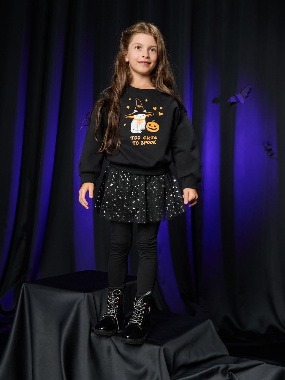 Sinsay Girl's Black Halloween Leggings With Tulle Skirt | Sinsay In Lebanon