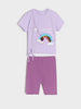 Sinsay Girls purple 2 piece set AYA
