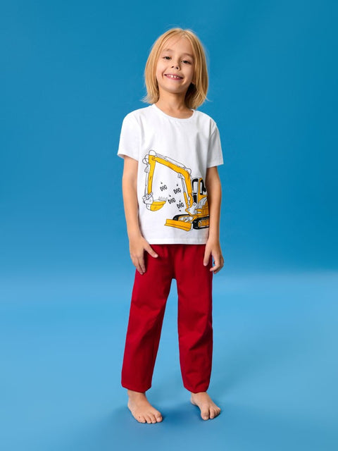Sinsay Boy's White & Red Pajama Set 2pcs | Sinsay In Lebanon