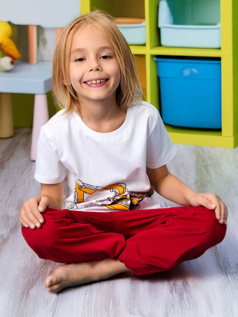 Sinsay Boy's White & Red Pajama Set 2pcs | Sinsay In Lebanon