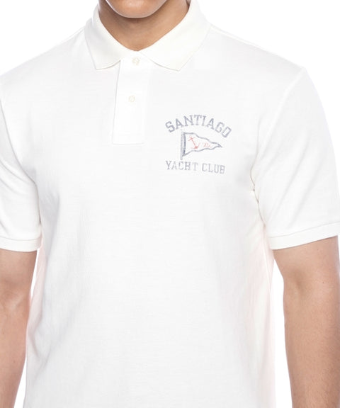 Polo Ralph Lauren Men's White Classic Fit Nautical Mesh Polo T-Shirt | Polo Ralph Lauren  in Lebanon