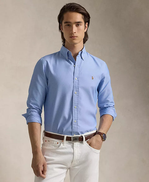 Polo Ralph Lauren Men's Blue Classic-Fit Performance Oxford Shirt | Polo Ralph Lauren In Lebanon