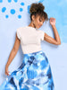 Sinsay Women's Blue Pleated Midi Skirt | Sinsay In Lebanon