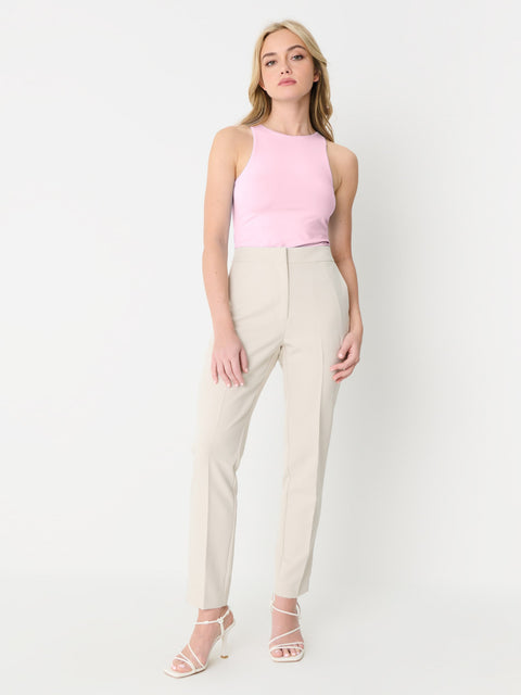 Sinsay Women's Pink Sleeveless Round Neck Bodysuit | Sinsay In Lebanon