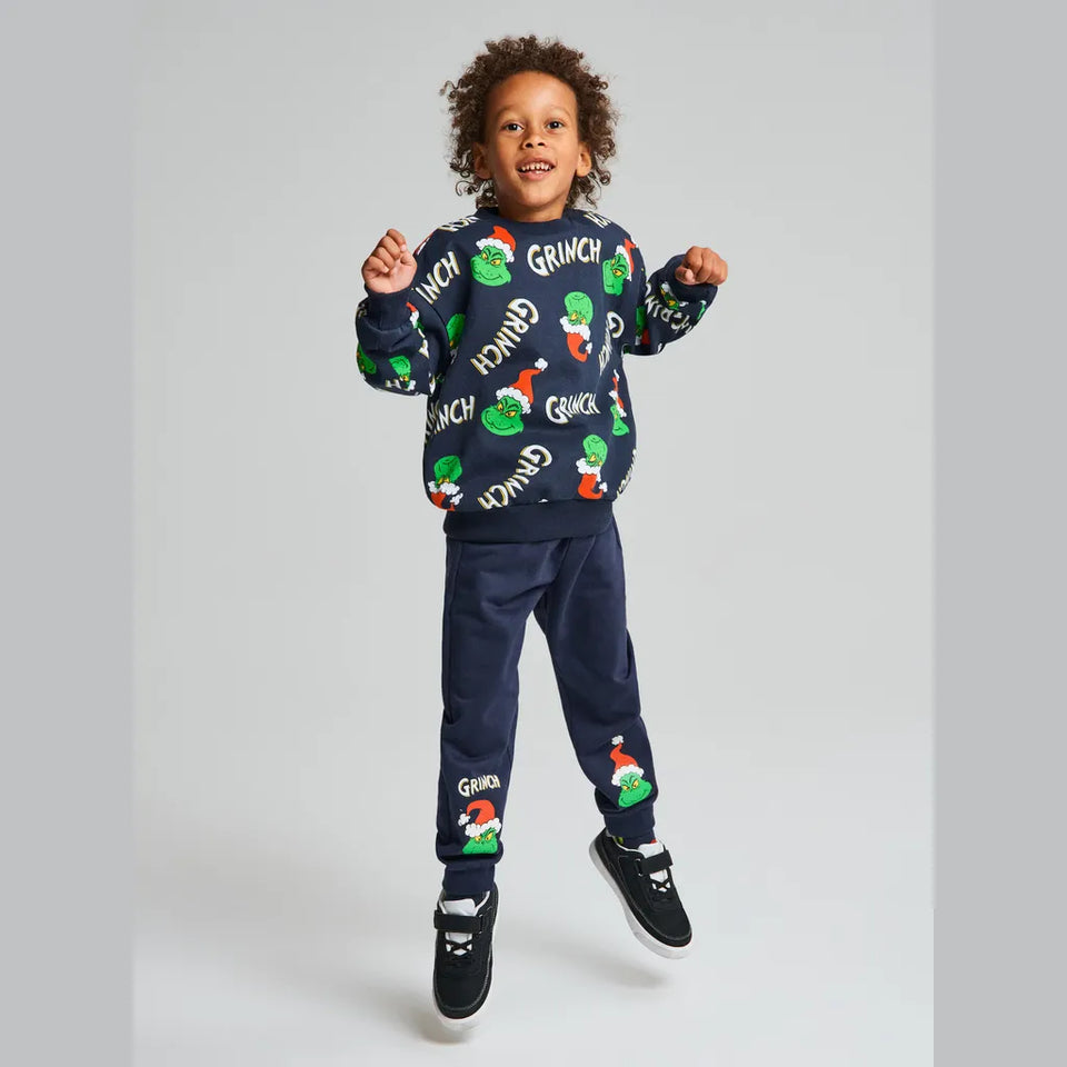 Sinsay Boy's Navy Lower Legs Graphic Sweatpants