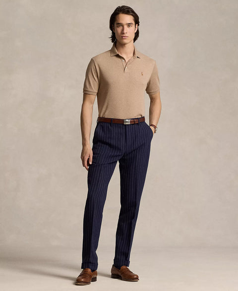 Polo Ralph Lauren Men's Beige Custom Slim Fit Soft Cotton Polo T-Shirt | Polo Ralph Lauren  in Lebanon