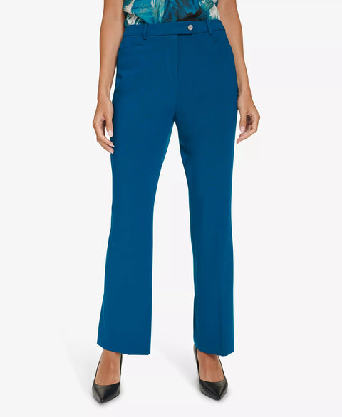 Calvin Klein Women's Dark Blue Mid-Rise Straight-Leg Trousers | Calvin Klein in Lebanon