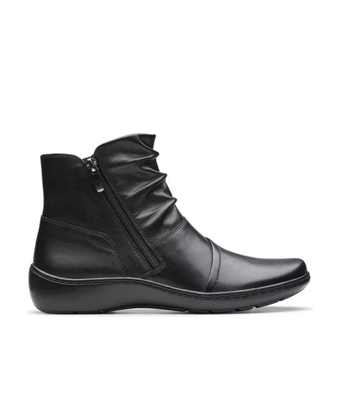 Clarks Women's Black Leather Cora Pace Boots | Clarks In Lebanon