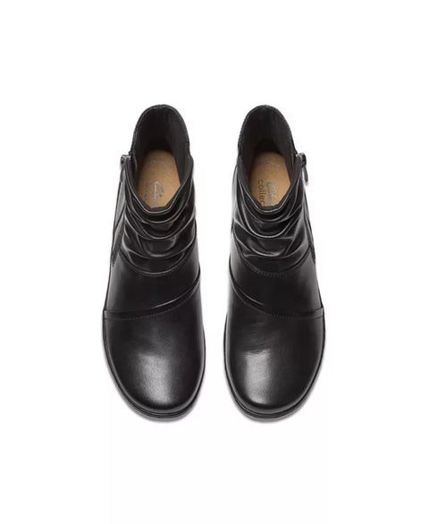 Clarks Women's Black Leather Cora Pace Boots | Clarks In Lebanon