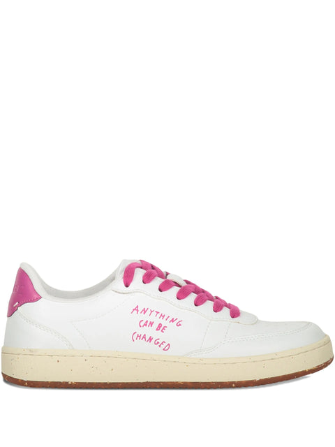 ACBC Women's White & Fuchsia Evergreen Nature Sneakers |ACBC In Lebanon