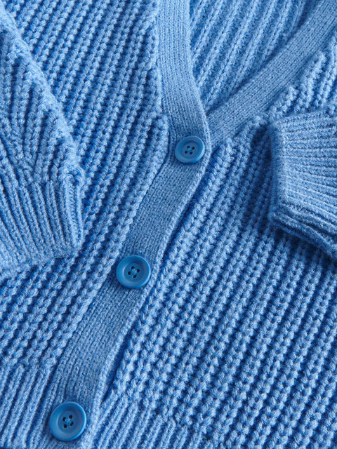 Reserved Girl's Blue Knitted Ribbed Cardigan |Reserved In Lebanon