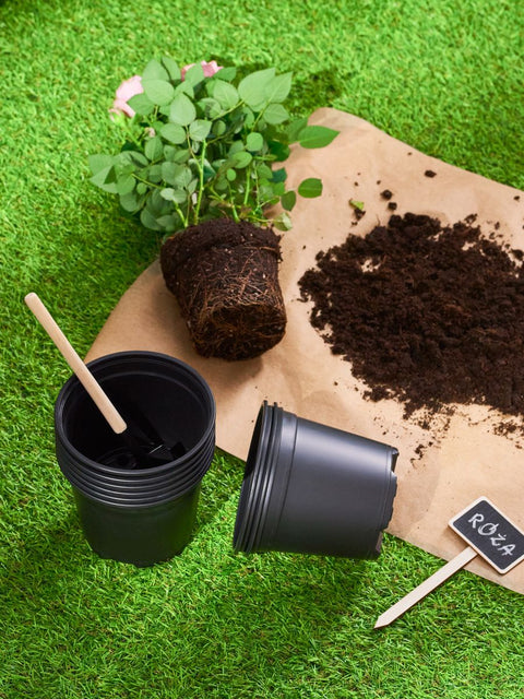 Sinsay Black Pack Of 8 Standing Flowerpots | Sinsay In Lebanon