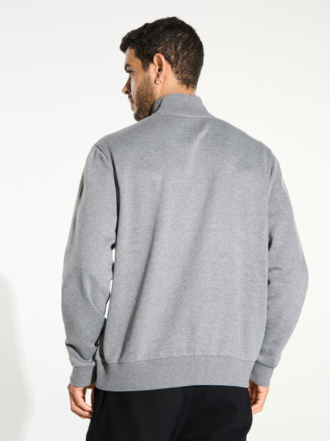Sinsay Men's Gray 1/4 Turtle Neck Long Sleeve Sweatshirt|Sinsay In Lebanon