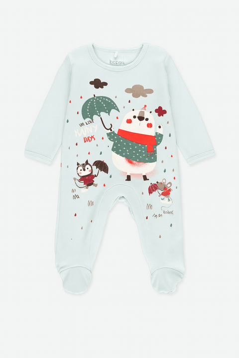Boboli Baby Boy's Light Blue Long-Sleeve Overall | Boboli in Lebanon