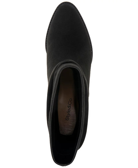 Style & Co Women's Black Genoviaa Scrunch Booties | Style & Co In Lebanon