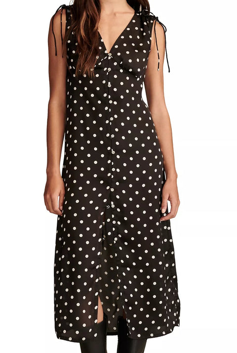 Lucky Brand Women's Black Satin Button-Front Midi Dress | Lucky Brand In Lebanon