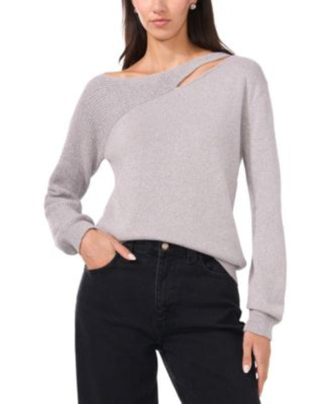 Vince Camuto Women's Silver Knitted Shimmery Blouse | Vince Camuto In Lebanon